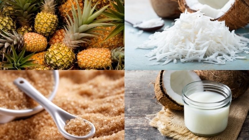 Nguyên liệu món ăn sinh tố dừa