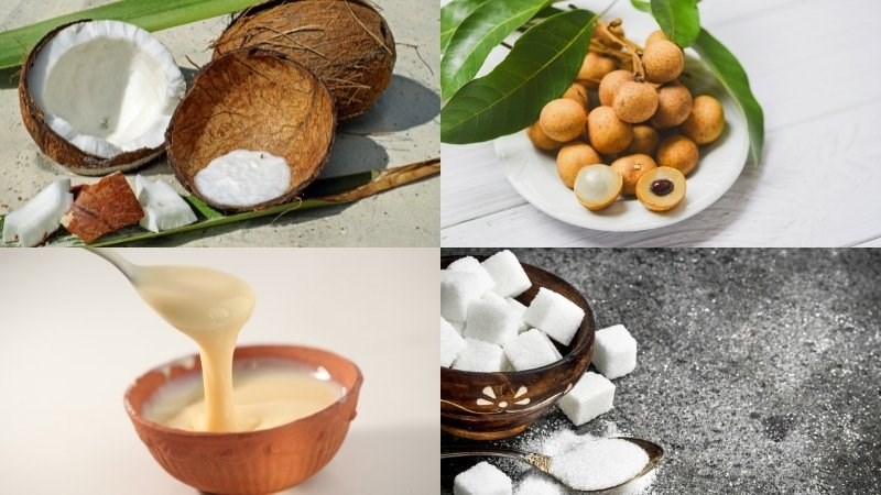 Nguyên liệu món ăn sinh tố dừa