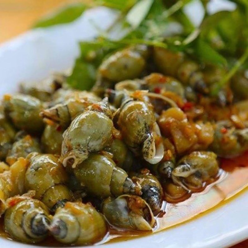 Bước 4 Thành phẩm Ốc cà na xào bơ tỏi