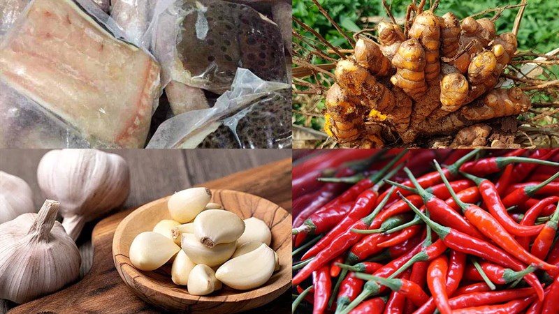 Nguyên liệu món ăn cá chình nướng nghệ và nướng riềng mẻ