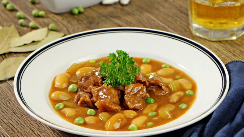 món bò hầm bia