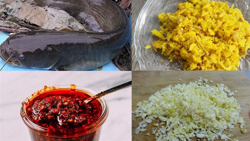 Nguyên liệu món ăn cá nheo nướng riềng mẻ và nướng muối ớt