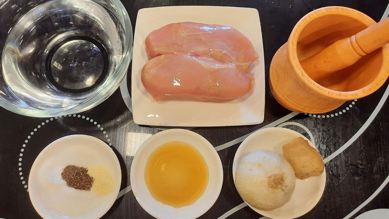Nguyên liệu món ăn chà bông - ruốc gà