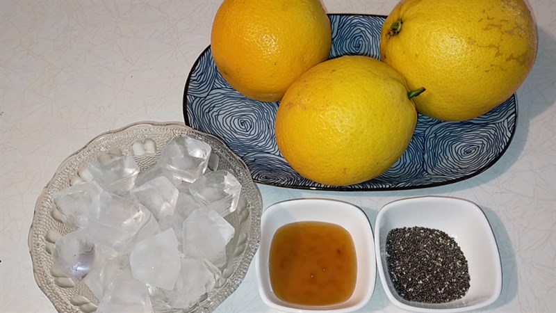 Nguyên liệu món ăn nước cam hạt chia