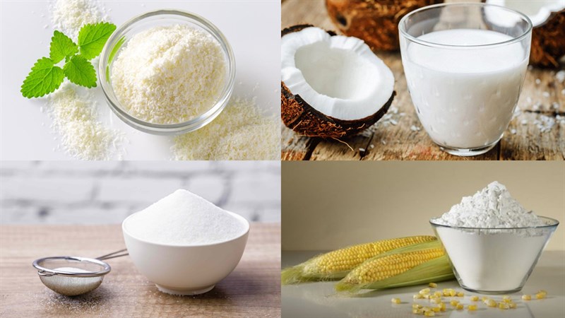 Nguyên liệu món ăn pudding sữa dừa
