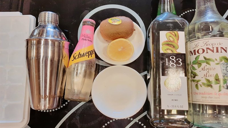 Nguyên liệu món ăn mojito kiwi không cồn