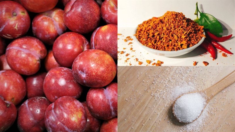 Nguyên liệu món ăn mận lắc