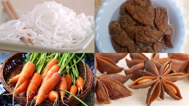 Nguyên liệu món ăn phở bò chay