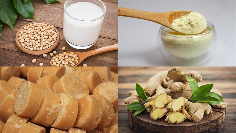 Nguyên liệu món ăn tàu hủ bằng bột rau câu bằng hạt đậu nành xay, tàu hủ bằng bột rau câu bằng sữa đậu nành bịch, tàu hủ bằng bột rau câu trân châu nước đường