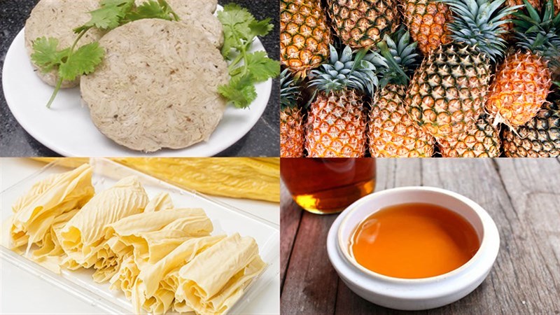 Nguyên liệu món ăn chả lụa chay kho