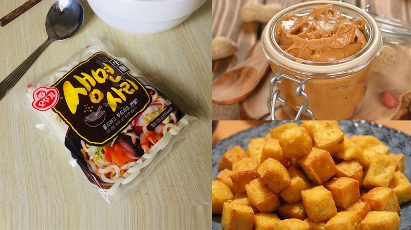 Nguyên liệu món ăn mì udon sốt bơ đậu phộng