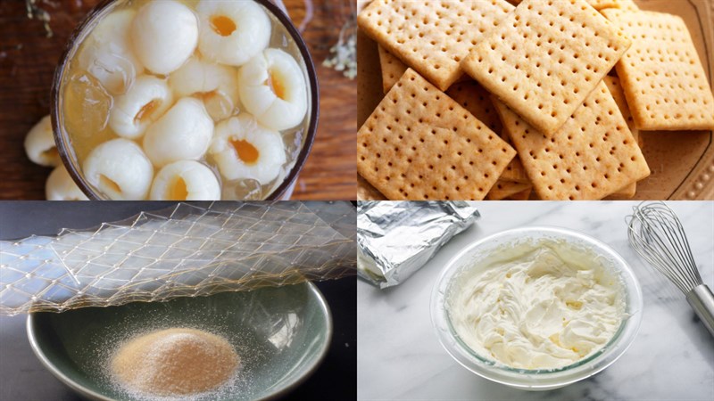 Nguyên liệu món ăn cheesecake trái vải