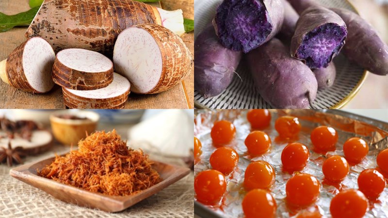 Nguyên liệu món ăn bánh khoai môn chiên xù