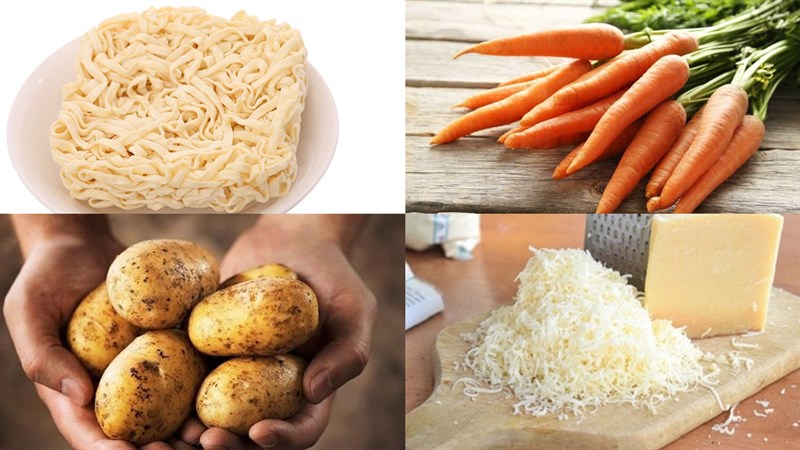Nguyên liệu món ăn mì udon cà ri