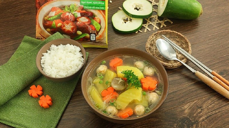 Canh cà rốt đu đủ