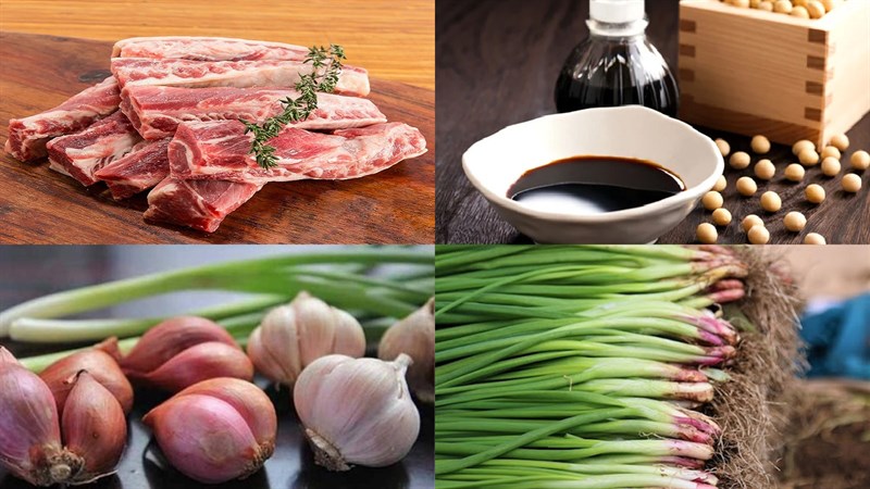 Nguyên liệu món ăn 3 cách nấu sườn bò hầm