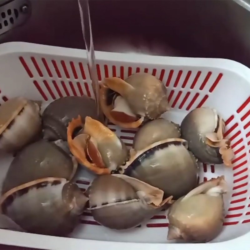 Bước 1 Sơ chế ốc Ốc tỏi nướng muối ớt