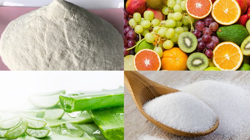 Nguyên liệu món ăn 2 cách làm chè caramen hoa quả