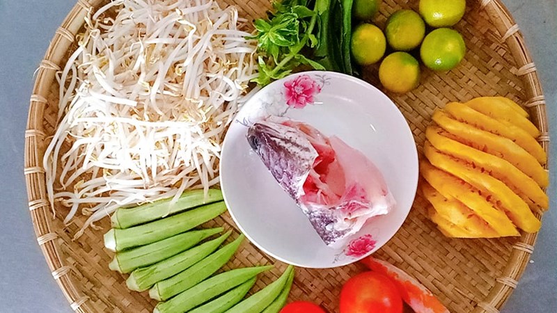 Nguyên liệu món ăn canh chua cá lóc