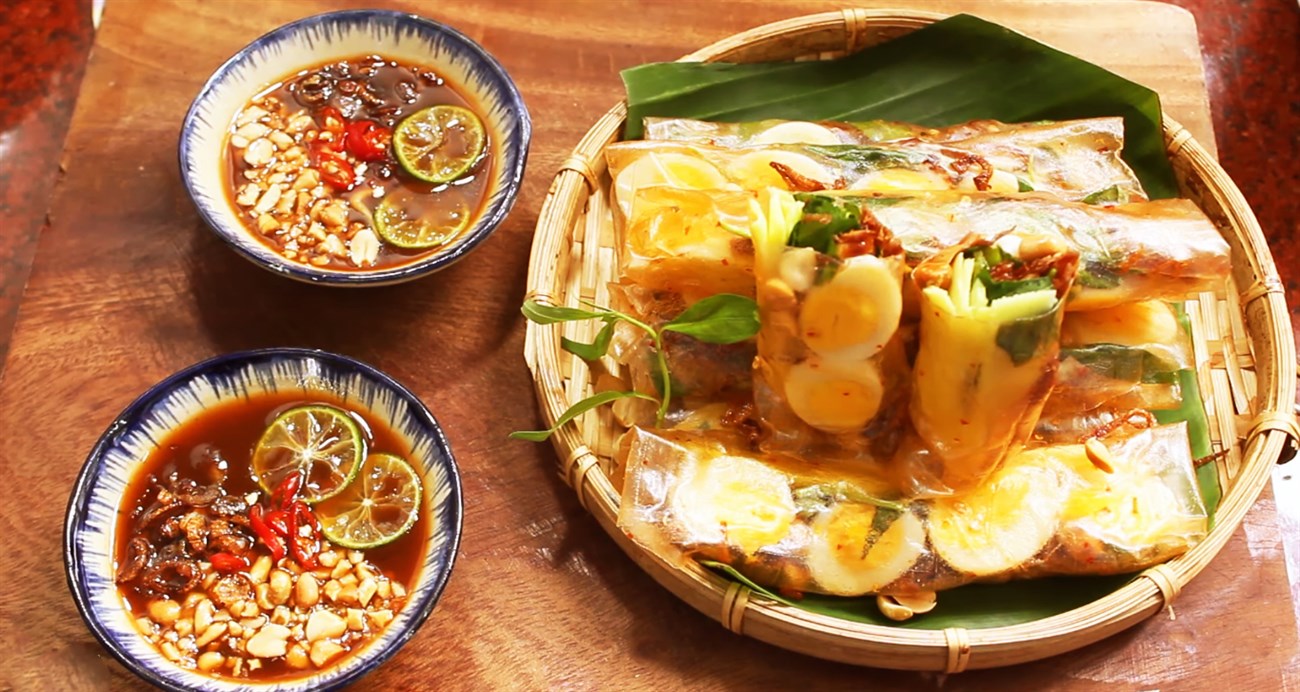 Bước 4 Thành phẩm Bánh tráng cuốn sốt me chua ngọt