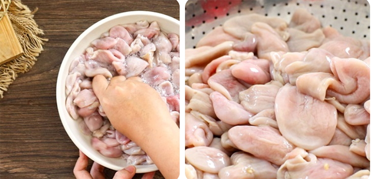 Bước 1 Sơ chế nguyên liệu Bao tử cá basa chiên giòn