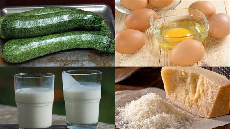 Nguyên liệu món ăn bí ngòi chiên xù và bí ngòi chiên phô mai