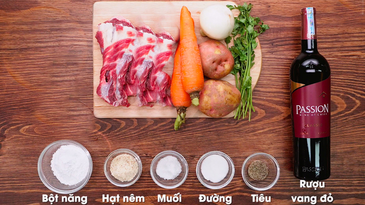 Nguyên liệu món ăn bò hầm
