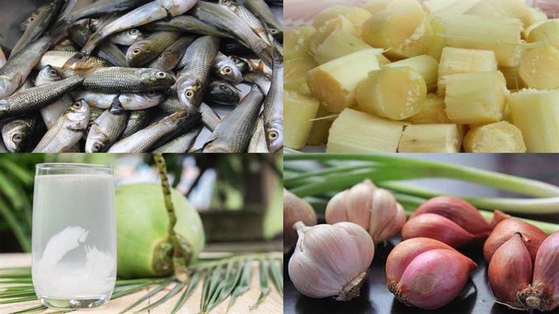 Nguyên liệu món ăn 2 cách làm cá linh kho mía và kho me
