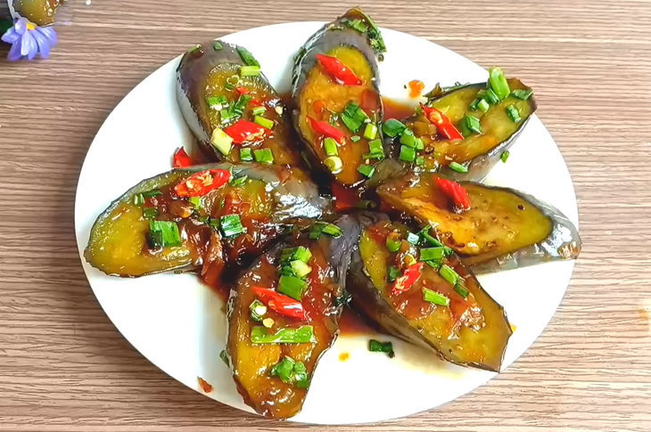 Bước 4 Thành phẩm Cà tím kho tiêu chay