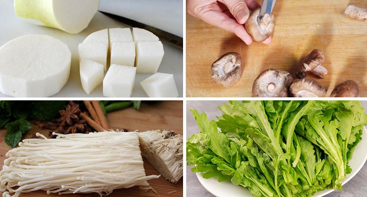 Bước 1 Sơ chế nguyên liệu Lẩu chả cá Hàn Quốc
