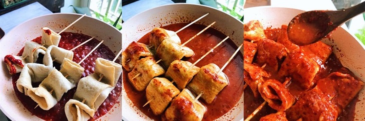 Bước 3 Làm chả cá sốt cay Chả cá cốt cay Hàn Quốc