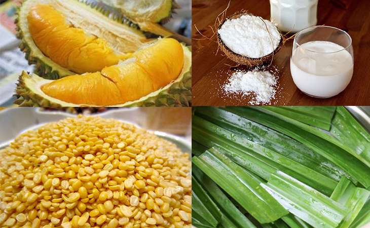 Nguyên liệu món ăn chè sầu riêng