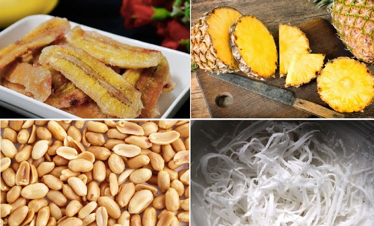 Nguyên liệu món ăn cách làm kẹo chuối