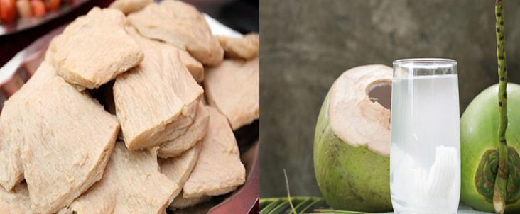 Nguyên liệu món ăn sườn chay chiên giòn và sườn chay rim nước dừa
