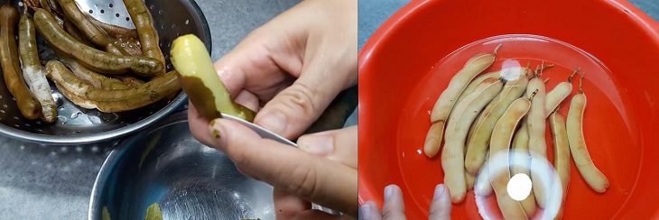 Bước 1 Sơ chế me tươi Mứt me dẻo
