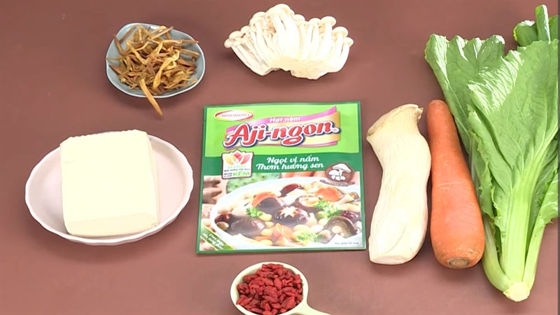 Nguyên liệu món ăn 3 cách làm nấm đùi gà hấp cải xanh, hấp lá tía tô và hấp thái