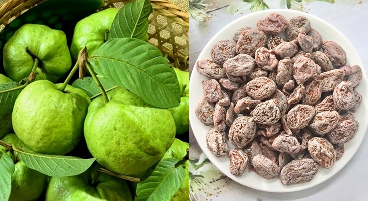 Nguyên liệu món ăn ổi lắc xí muội và ổi lắc mắm ớt