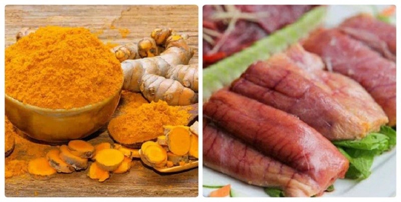 Nguyên liệu món ăn trứng cá thu kho thơm và kho nghệ