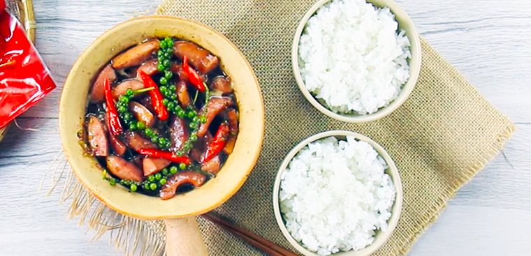 Bước 4 Thành phẩm Xúc xích xông khói kho tiêu