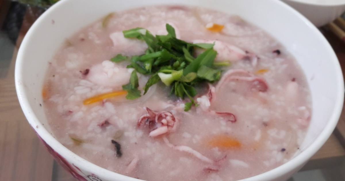 Bước 4 Thành phẩm Cháo mực tươi