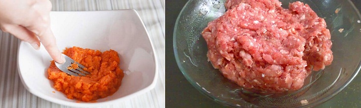 Bước 1 Sơ chế nguyên liệu Cháo thịt bò cà rốt