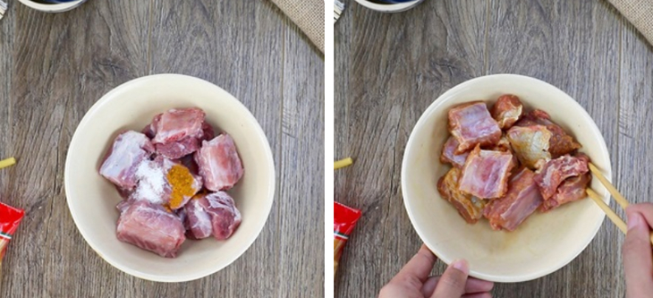 Bước 2 Làm chả cua Nui chả cua