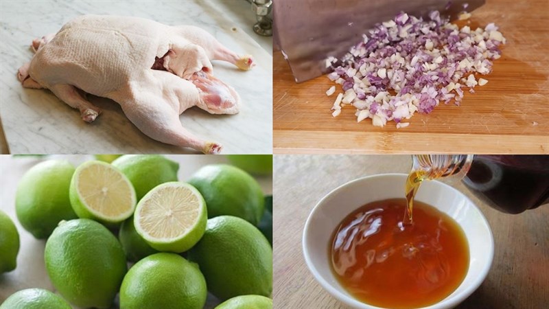 Nguyên liệu món ăn thịt vịt xào chua ngọt