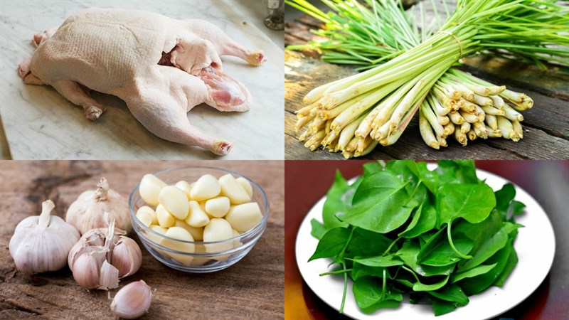 Nguyên liệu món ăn gà nướng muối sả