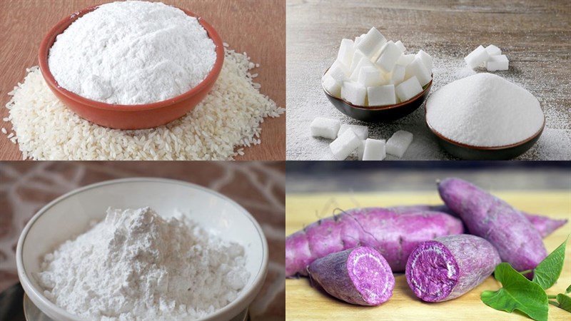 Nguyên liệu món ăn bánh khoai lang chiên phồng