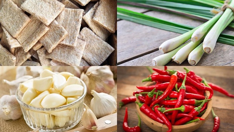 Nguyên liệu món ăn sườn non chay chiên sả ớt