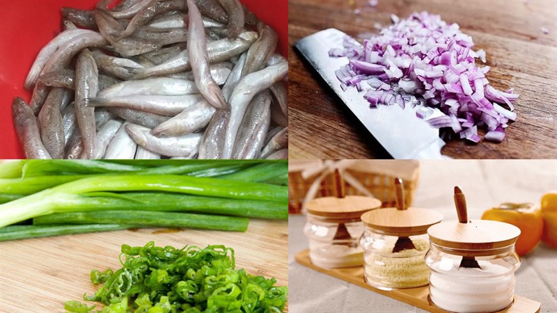 Nguyên liệu món ăn cá mối nướng hành