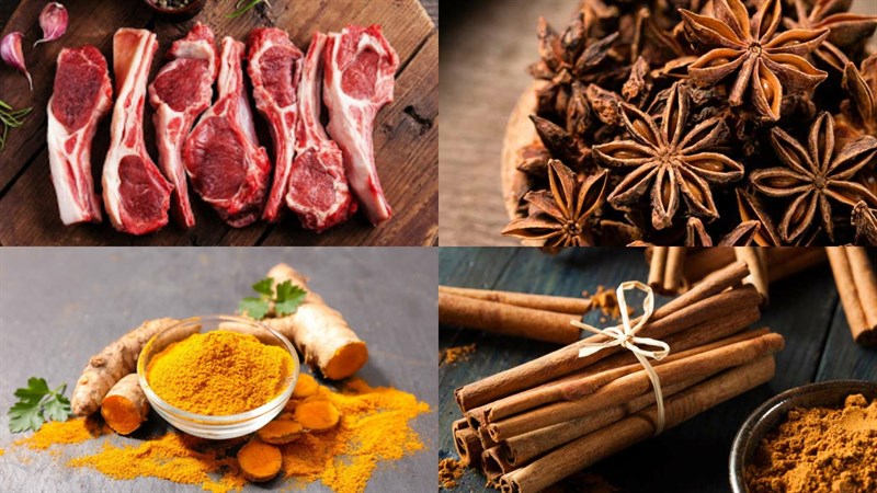 Nguyên liệu món ăn nấu cà ri cừu