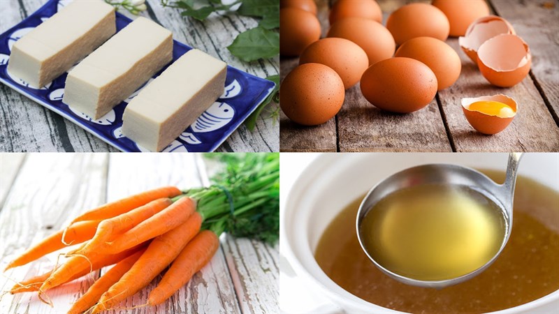 Nguyên liệu món ăn 3 cách làm đậu phụ hấp