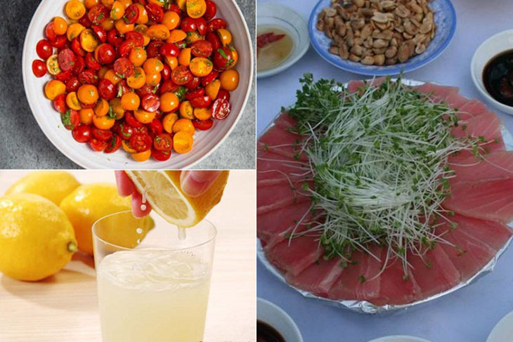 Bước 1 Sơ chế nguyên liệu Salad cá ngừ rau mầm